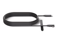 Oculus Link - Câble de casque de réalité virtuelle - 24 pin USB-C (M) angle droit pour 24 pin USB-C (M) droit - USB 3.2 Gen 1 - 3 A - 5 m - noir - pour Oculus Quest, Quest 128GB, Quest 2, Quest 64GB 301-00311-01