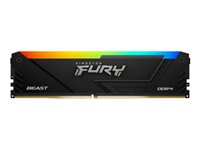 Kingston FURY Beast RGB - DDR4 - kit - 64 Go: 4 x 16 Go - DIMM 288 broches - 2666 MHz / PC4-21328 - CL16 - 1.2 V - mémoire sans tampon - non ECC - noir KF426C16BB12AK4/64