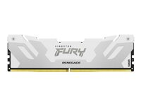 Kingston FURY Renegade - DDR5 - module - 32 Go - DIMM 288 broches - 6400 MHz / PC5-51200 - CL32 - 1.4 V - mémoire sans tampon - non ECC - blanc, argent KF564C32RW-32
