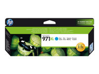 HP 971XL - À rendement élevé - cyan - original - cartouche d'encre - pour Officejet Pro X451dn, X451dw, X476dn MFP, X476dw MFP, X551dw, X576dw MFP CN626AE