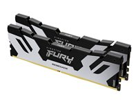 Kingston FURY Renegade - DDR5 - kit - 32 Go: 2 x 16 Go - DIMM 288 broches - 8000 MHz / PC5-64000 - CL38 - 1.1 V - mémoire sans tampon - on-die ECC - noir et argent KF580C38RSK2-32