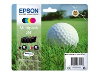 Epson 34 - Pack de 4 - noir, jaune, cyan, magenta - original - blister - cartouche d'encre - pour WorkForce Pro WF-3720, WF-3720DWF, WF-3725DWF C13T34664010