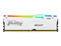 Kingston FURY Beast RGB - DDR5 - kit - 32 Go: 2 x 16 Go - DIMM 288 broches - 5600 MHz / PC5-44800 - CL36 - 1.25 V - mémoire sans tampon - on-die ECC - blanc KF556C36BWEAK2-32