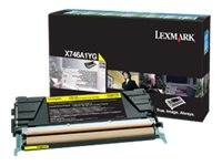 Lexmark - Jaune - original - cartouche de toner LCCP, LRP - pour Lexmark X746de, X748de, X748de LDS, X748de Statoil, X748dte X746A1YG